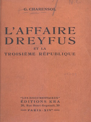 cover image of L'affaire Dreyfus et la Troisième République